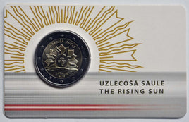 Coincard 2 Euro Sondermünze Lettland 2019 "Aufgehende Sonne-Rising Sun"