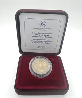 PP 2 euro commemorative coin Slovakia 2019 "Milan Rastislav Štefánik"
