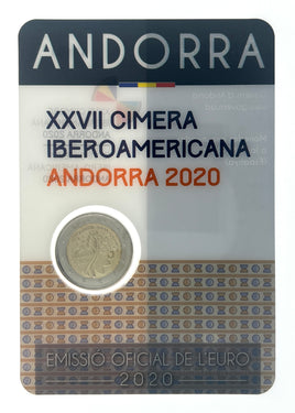 Coincard 2 Euro commemorative coin Andorra 2020 "27th Ibero-American Summit in Andorra"