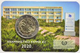 Coincard 2 Euro special coin Cyprus 2020 "Institute of Neurology and Genetics"