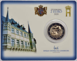 Coincard 2 Euro Sondermünze Luxemburg 2020"200.Geburtstag von Prinz Henri"MZZ Brücke