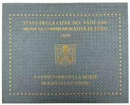 2 euro commemorative coin Vatican 2020"500th anniversary of Raffaello Sanzio's death "in blister pack
