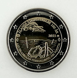 2 Euro Commemorative Coin Finland 2021 "100 Years of Self-Government of the Åland Islands"