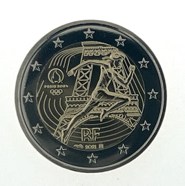 2 Euro Commemorative Coin France 2021 "Olympic Games Paris 2024" 