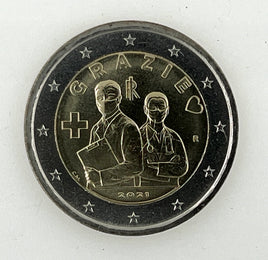 2 euro commemorative coin Italy 2021 "Healthcare"