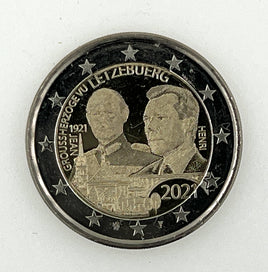 2 euro commemorative coin Luxembourg 2021"100th birthday of the Grand Duke Jean "Photo minting