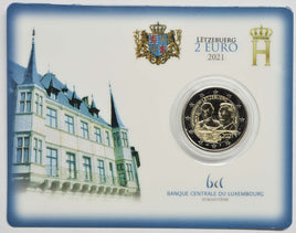 Coincard 2 Euro Sondermünze Luxemburg 2021"100. Geburtstag des Großherzogs Jean"