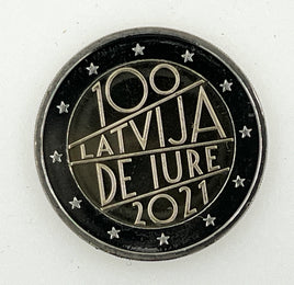 2 Euro commemorative coin Latvia 2021 “De Iure”