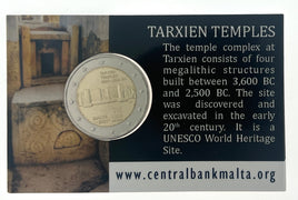 Coincard 2 Euro Sondermünze Malta 2021"Tempel Tarxien"