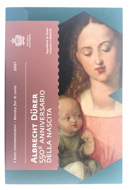 2 Euro Sondermünze San Marino 2021"550. Geburtstag von Albrecht Dürer"