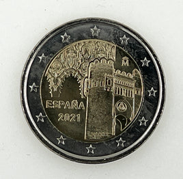 2 Euro Sondermünze Spanien 2021"Altstadt vonToledo"