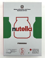 5 Euro Silbermünze Italien 2021 "Nutella" Grün ST