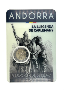 Coincard 2 Euro Sondermünze Andorra 2022 "Die Legende von Karl dem Großen"