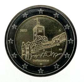 2 euro commemorative coin Germany 2022 "Thuringia" Optional