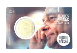 Coincard 2 Euro commemorative coin France 2022 "Jacques Chirac"