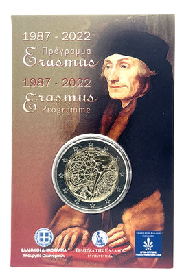 Coincard 2 Euro Sondermünze Griechenland 2022"Erasmus"