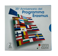 PP 2 Euro Commerativ Coin Italy 2022 "Erasmus "Proof