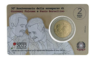 Coincard 2 Euro Sondermünze Italien 2022 "Falcone-Borsellino"