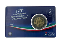 Coincard 2 Euro Commerativ Coin Italy 2022 "National Police"