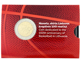 Coincard 2 Euro Sondermünze Litauen 2022"Basketball"