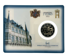 Coincard 2 Euro Commerativ Coin Luxembourg 2022 "50th anniversary flag"