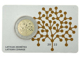 Coincard 2 Euro Commerativ Coin Latvia 2022 "Nationalbank-Latvijas Banka"
