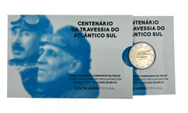 PP 2 euro commemorative coin Portugal 2022 "First crossing of the South Atlantic by plane"