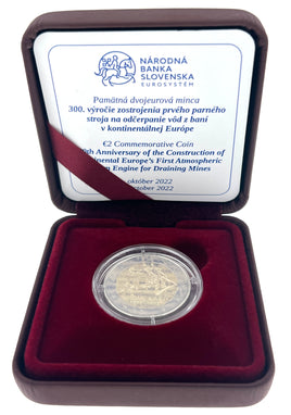 PP 2 Euro Commerativ Coin Slovakia 2022 "Steam Engine"