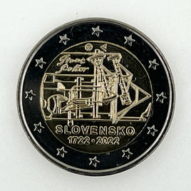 2 euro commemorative coin Slovakia 2022 "Steam engine"