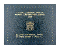 2 Euro commemorative coin Vatican 2022"25th anniversary of the death of Mother Teresa "in blister pack