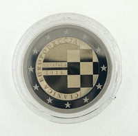 PP 2 Euro Commerativ Coin Croatia 2023 "Introduction of the Euro "Proof