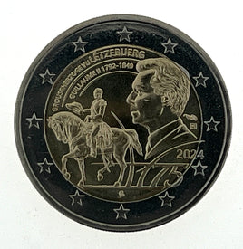2 Euro commemorative coin Luxembourg 2024 "Guillaume II" UNC