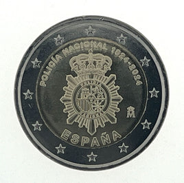 2 Euro Sondermünze Spanien 2024"Nationales Polizeikorps - Policia Nacional"