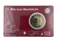 Coincard 2 Euro Sondermünze Italien 2024"Rita Levi-Montalcini"