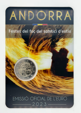 Coincard 2 Euro Sondermünze Andorra 2023 "Sommersonnenwende"