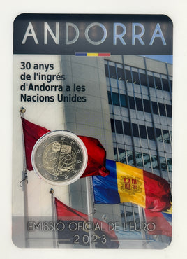 Coincard 2 Euro special coin Andorra 2023 “30 years of UN accession” 