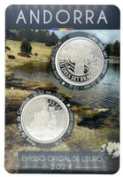 2 x 1,25 Euro Andorra 2024 "Jungfrau von Canòlich und Kreuz der sieben Arme" Stempelglanz