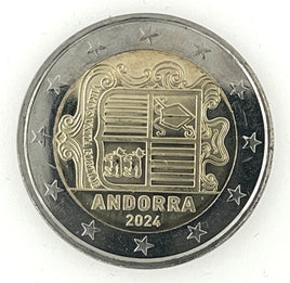 2 Euro Kursmünze Andorra "Wappen" UNC