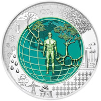 25 Euro Niobium Coin Austria 2018 "Anthropocene" Hgh.