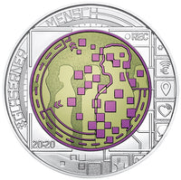 25 Euro Niobium Coin Austria 2020 “Glass Man”Hgh.