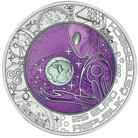 25 Euro niobium coin Austria 2022 "Life in space "Hgh.