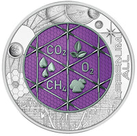 25 Euro niobium coin Austria 2022 "Life in space "Hgh.