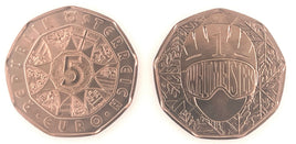 5 Euro Kupfer Österreich 2024 "Weltmeister" UNC