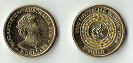 2 Dollar Gedenkmünze Australien 2020 "Olympiade - Gelb" UNC