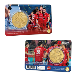 Coincard (NL) 2,5 Euro Sondermünze Belgien 2026"Hockey-Weltmeisterschaft"