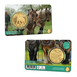 Coincard (NL) 2,5 Euro Sondermünze Belgien 2026"Zugpferd"