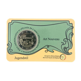 Coincard ( FR ) 2 Euro Sondermünze Belgien 2023"Jugendstil"ST