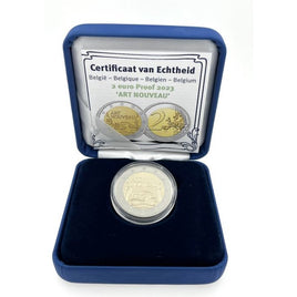 Proof 2 Euro special coin Belgium 2023 “Art Nouveau” proof 