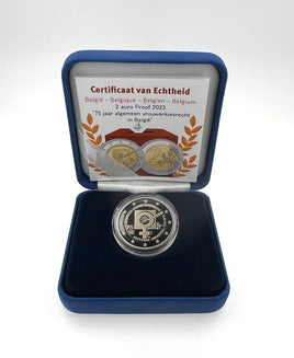 PP 2 Euro Commerativ Coin Belgium 2023 "Women's suffrage "Proof