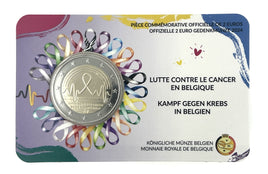 Coincard (FR) 2 Euro Sondermünze Belgien 2024"Kampf gegen Krebs"